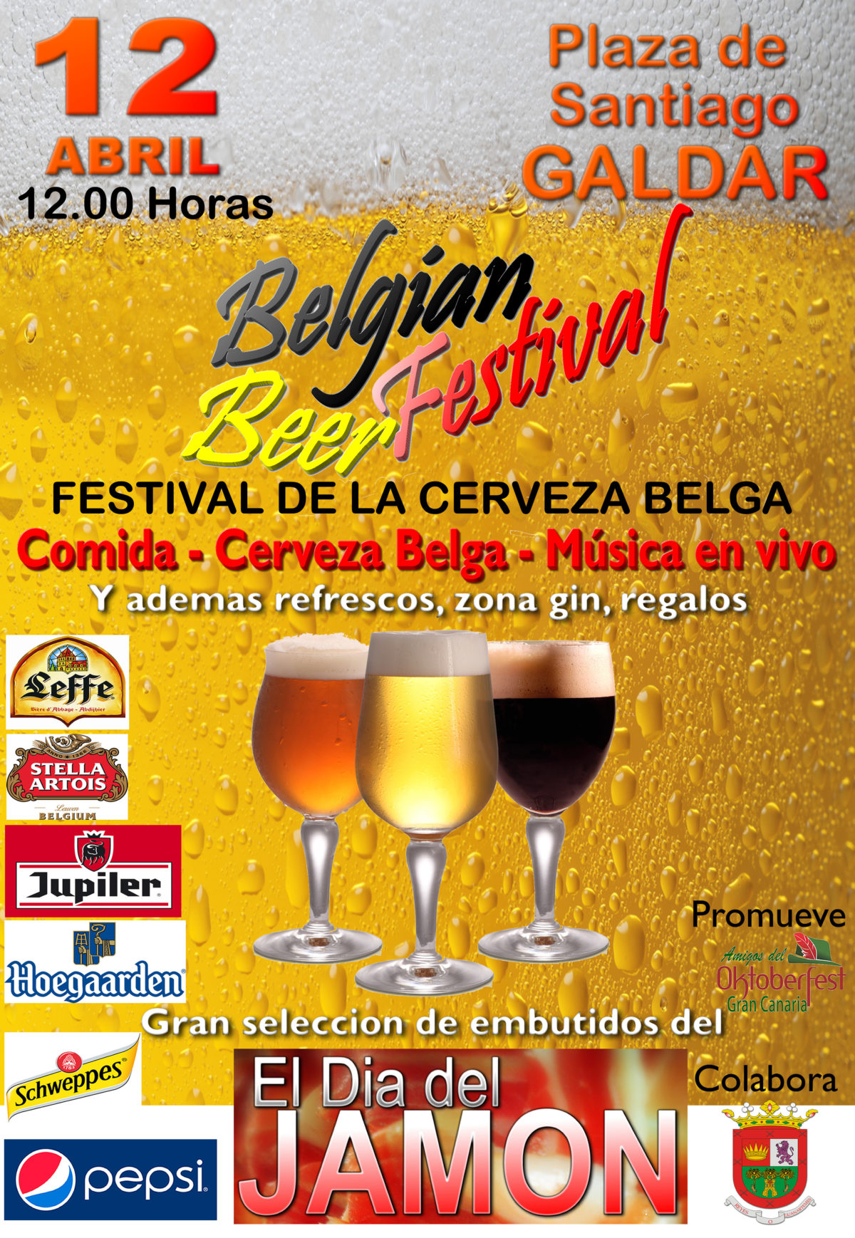 Gáldar acoge este sábado el Festival de la cerveza belga y el Día del Jamón.