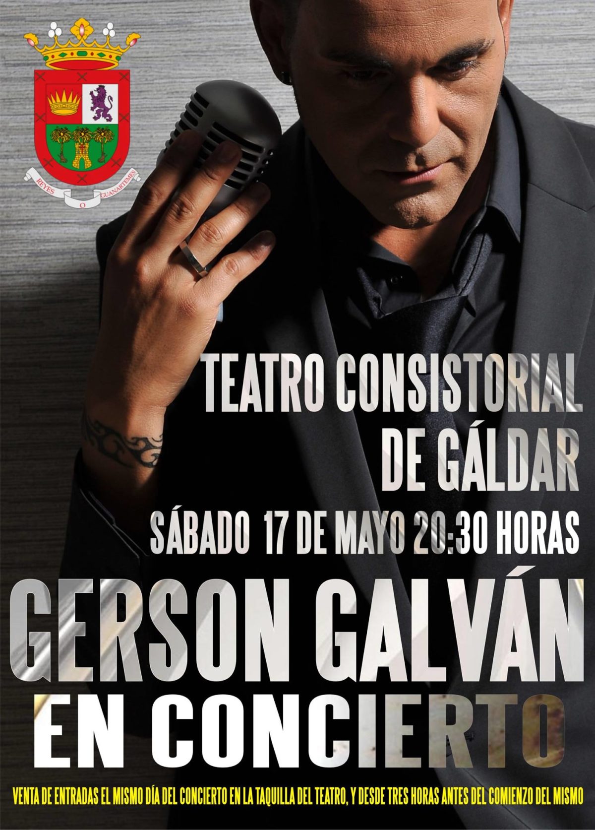 El cantante Gerson Galván ofrece su concierto más íntimo este sábado en el Teatro Consistorial de Gáldar