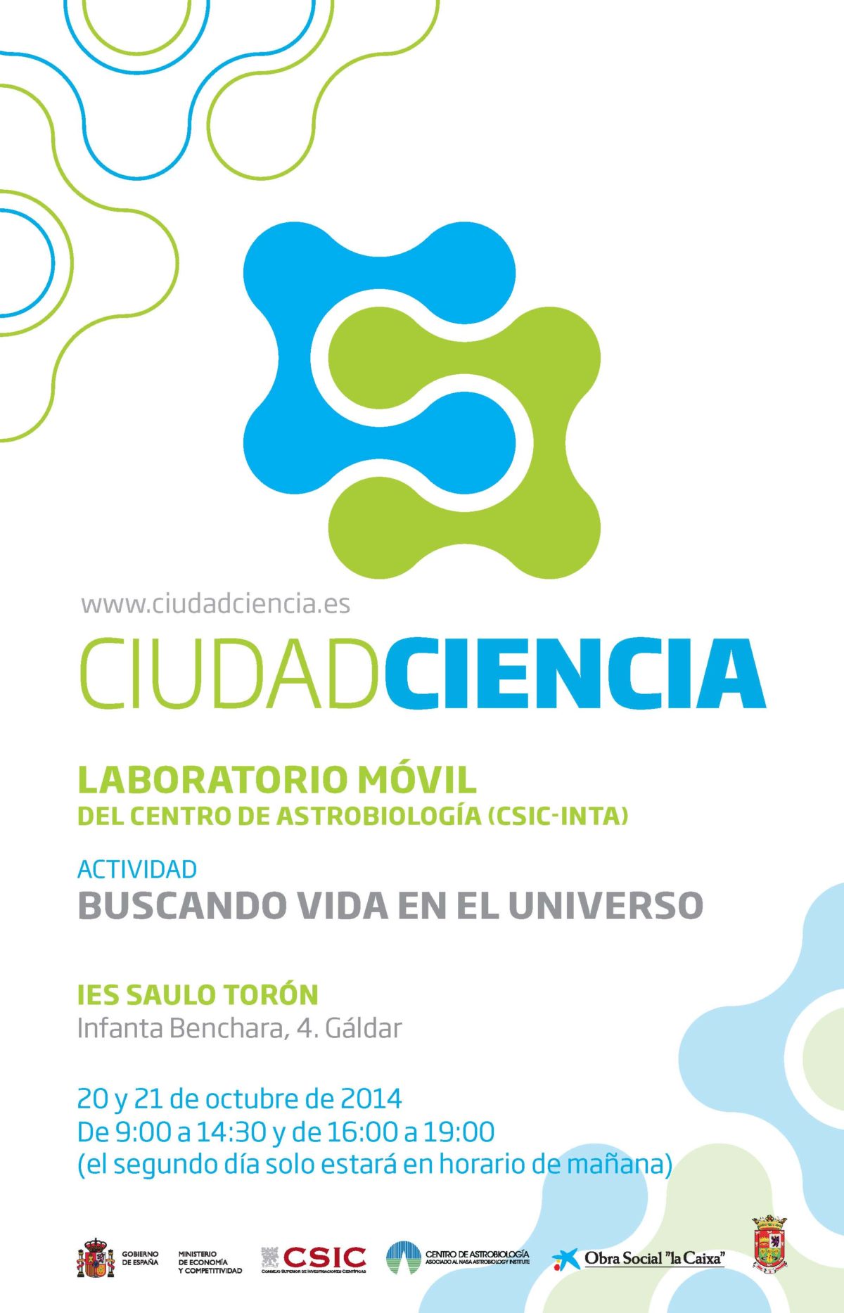 El proyecto Ciudad Ciencia ofrece en el IES Saulo Torón la actividad Buscando Vida en el Universo
