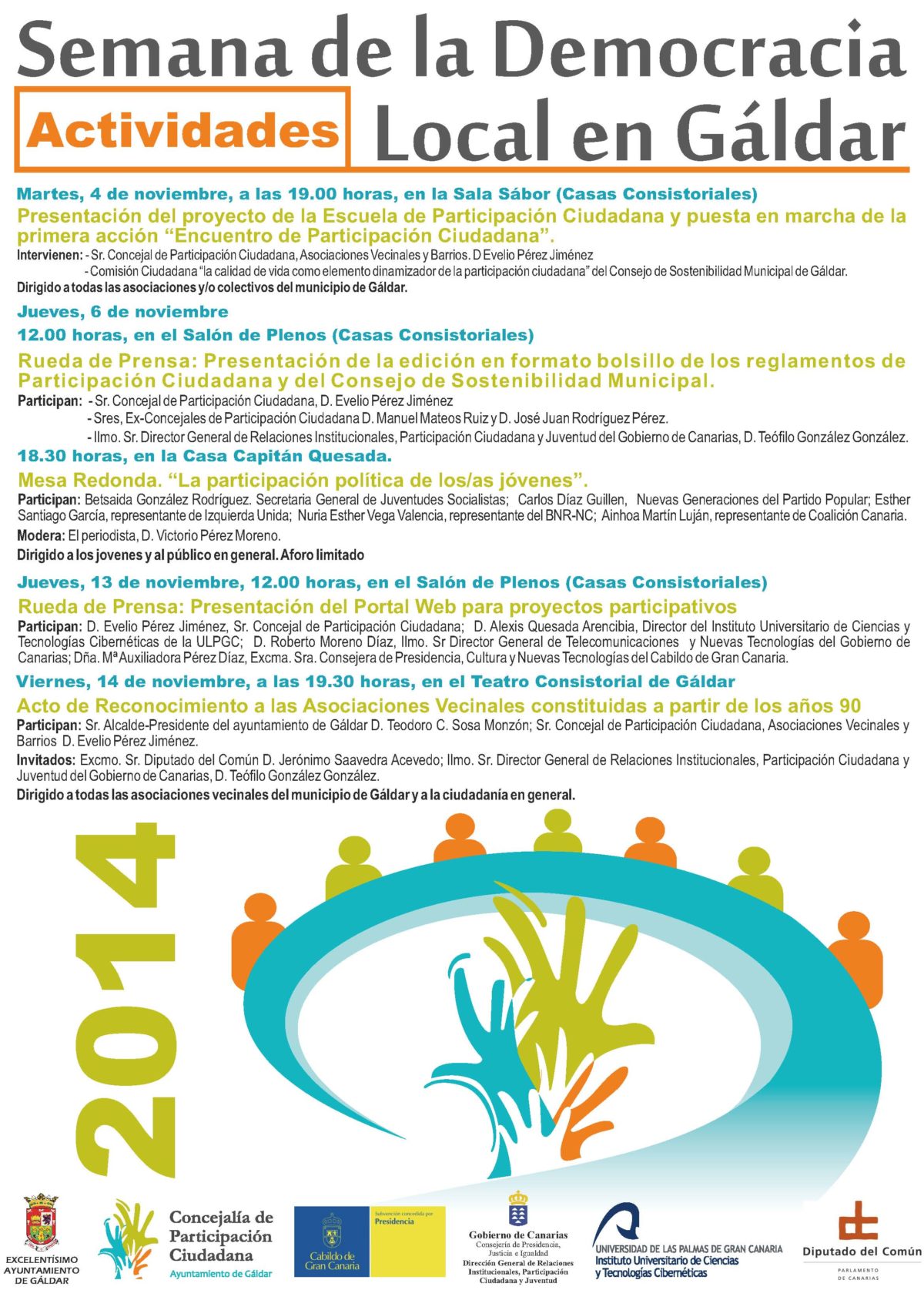 Este martes se presenta a Asociaciones y Colectivos el Proyecto de la Escuela de Participación Ciudadana