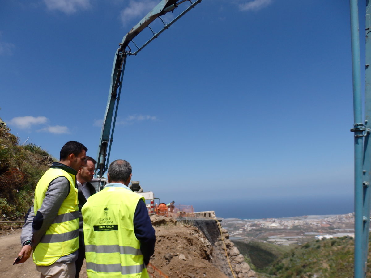 Las obras de reconstrucción del tramo de Los Silos van a un buen ritmo