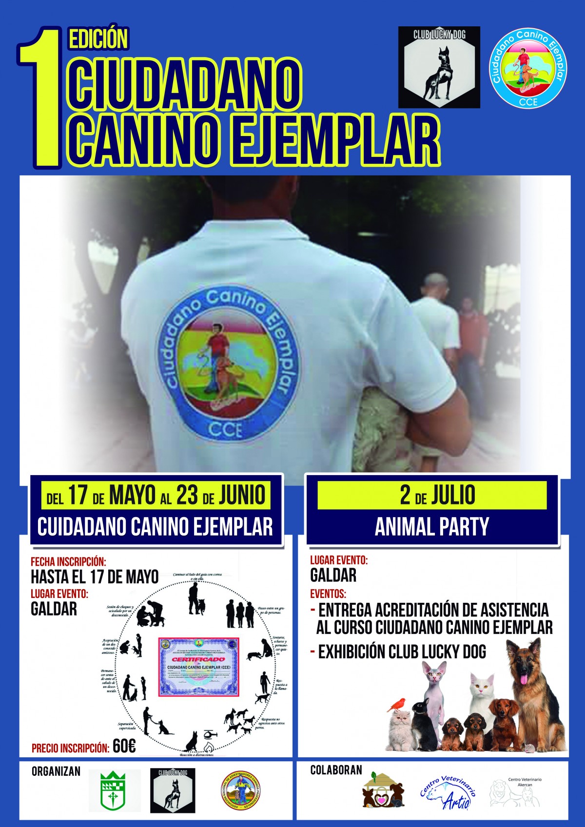 La Animal Party Gáldar trae este año como novedad el curso Ciudadano Canino Ejemplar