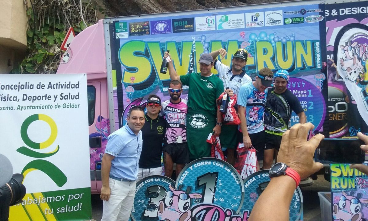 J. Roque Mauricio y Tanausú Castellano vencedores del Primer Swim and Run Sardina del Norte