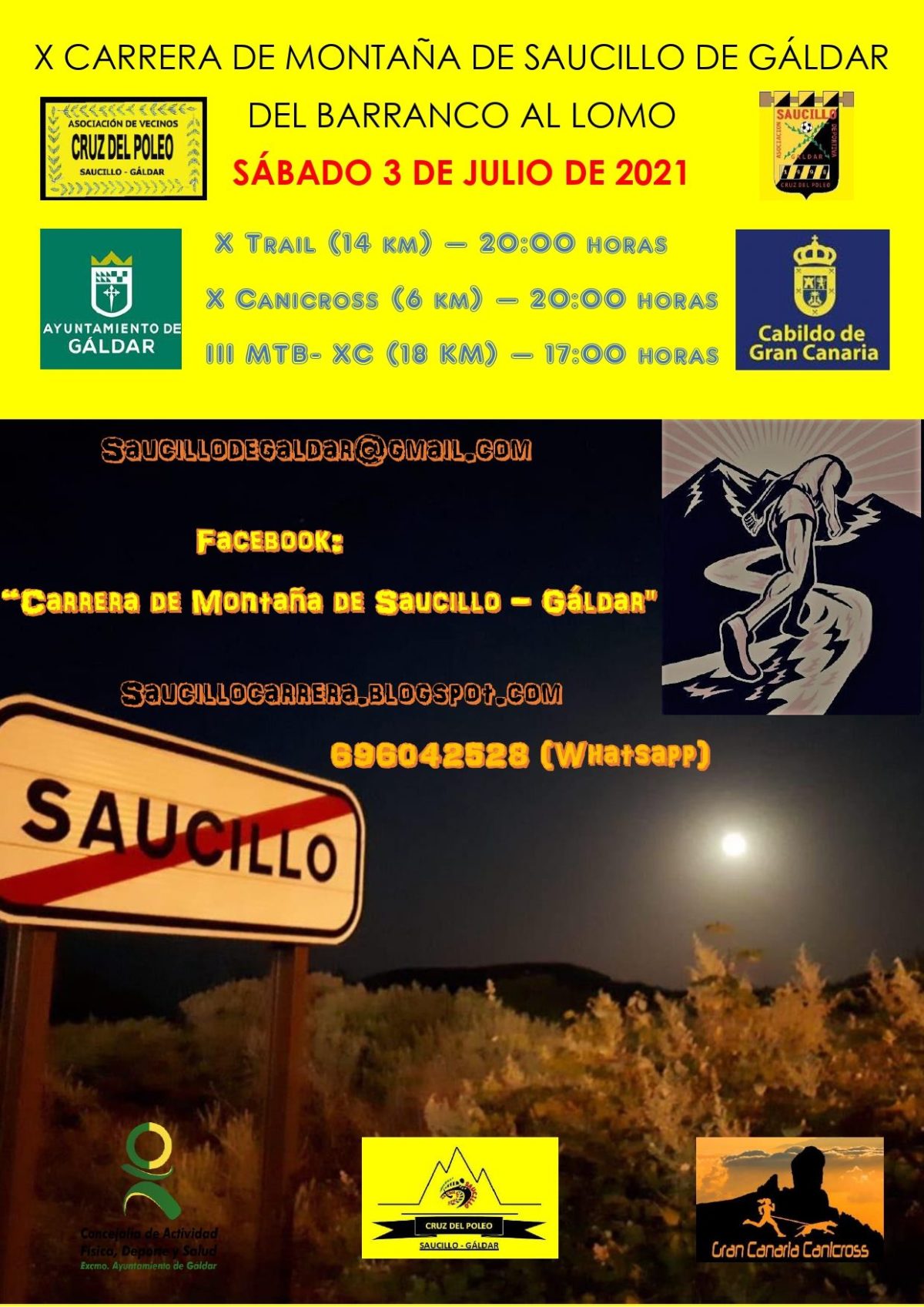 Abierta la inscripción para participar en la X Carrera de Montaña “Del Barranco al Lomo” de Saucillo de Gáldar