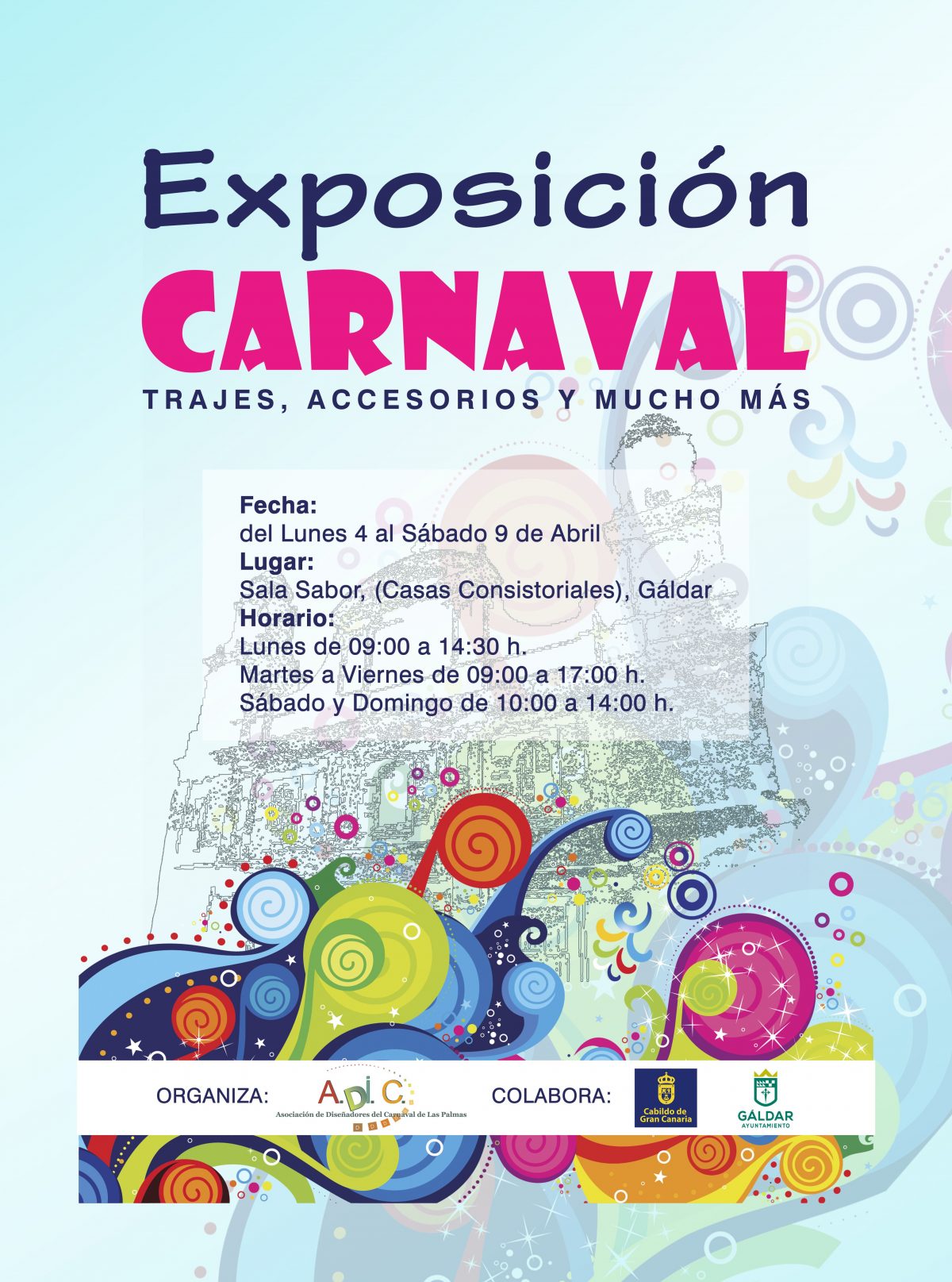 La Sala del Sábor de las Casas Consistoriales de Gáldar acoge la exposición del Carnaval Adic 2022